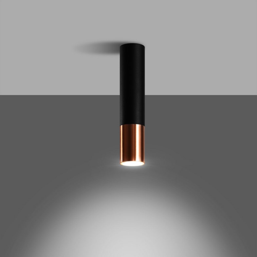 Foco LOOPEZ 1xGU10/10W/230V preto/cobre