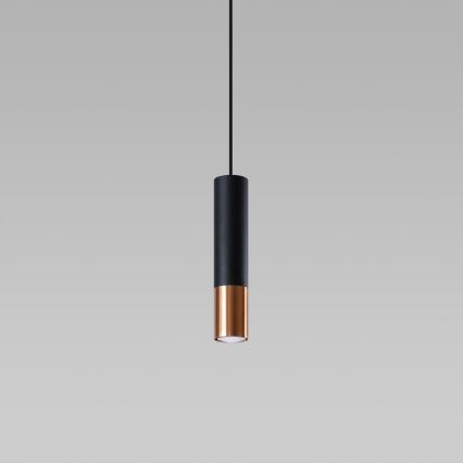 Candeeiro suspenso LOOPEZ 1xGU10/10W/230V preto/cobre