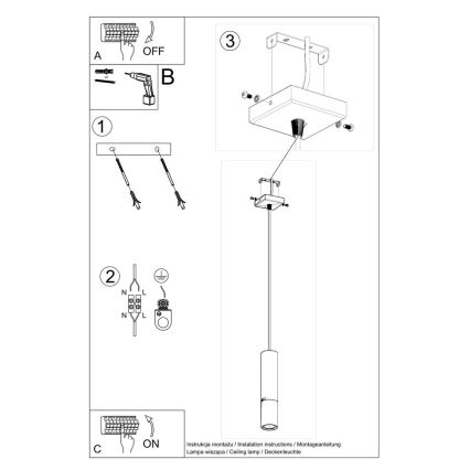 Candeeiro suspenso LOOPEZ 1xGU10/10W/230V preto/cobre
