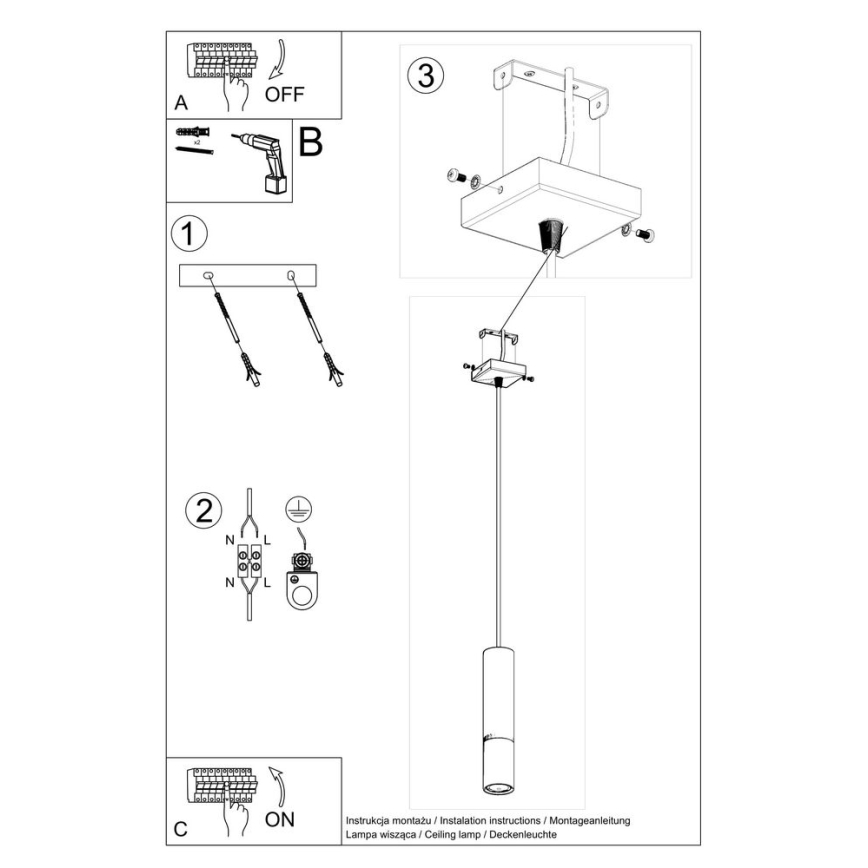 Candeeiro suspenso LOOPEZ 1xGU10/10W/230V preto/cobre