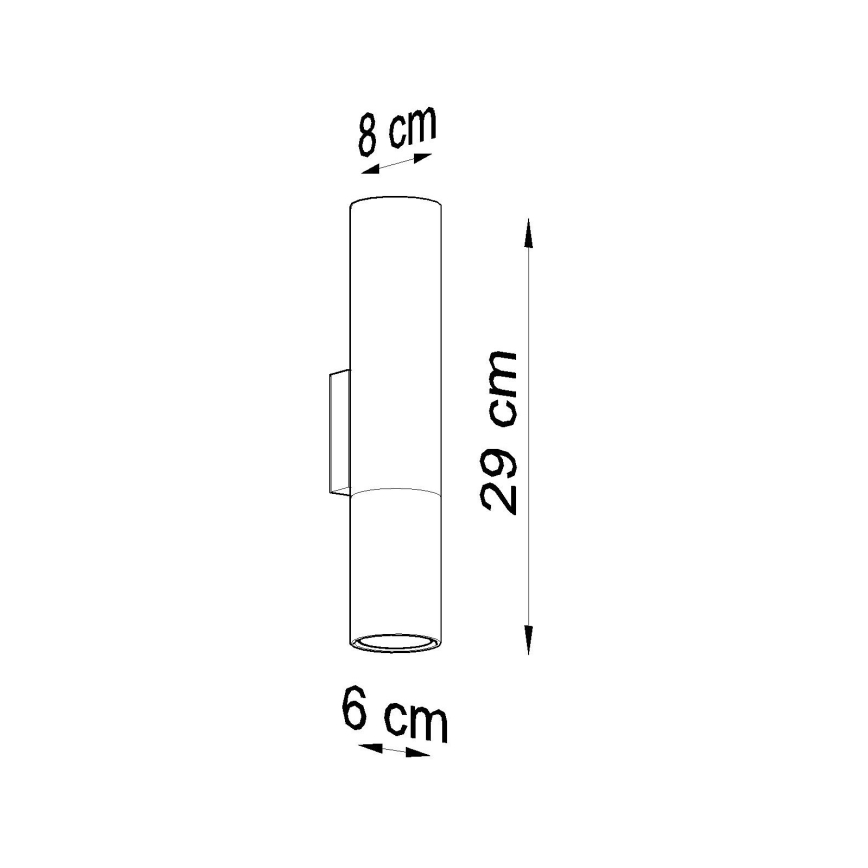 Iluminação de parede LOOPEZ 2xGU10/10W/230V preto/dourado