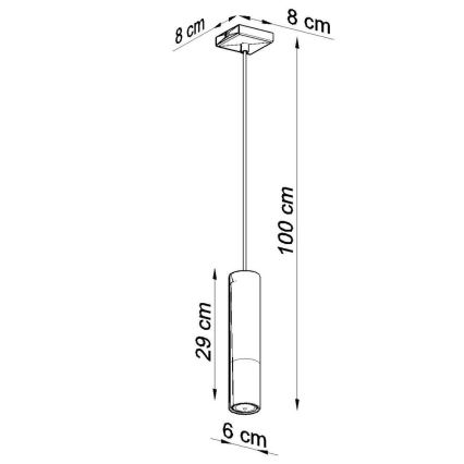 Candelabro suspenso LOOPEZ 1xGU10/40W/230V preto/dourado