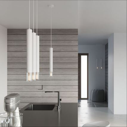Candelabro suspenso VIZIER 1xG9/12W/230V branco