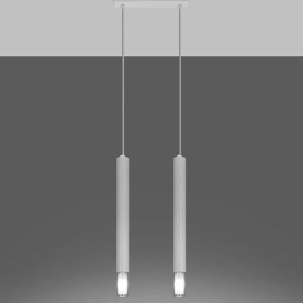 Candelabro suspenso VIZIER 2xG9/40W/230V branco