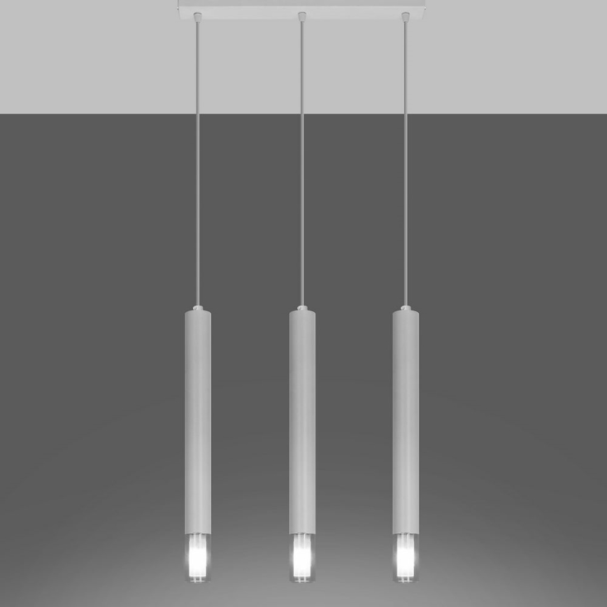 Candelabro suspenso VIZIER 3xG9/40W/230V branco