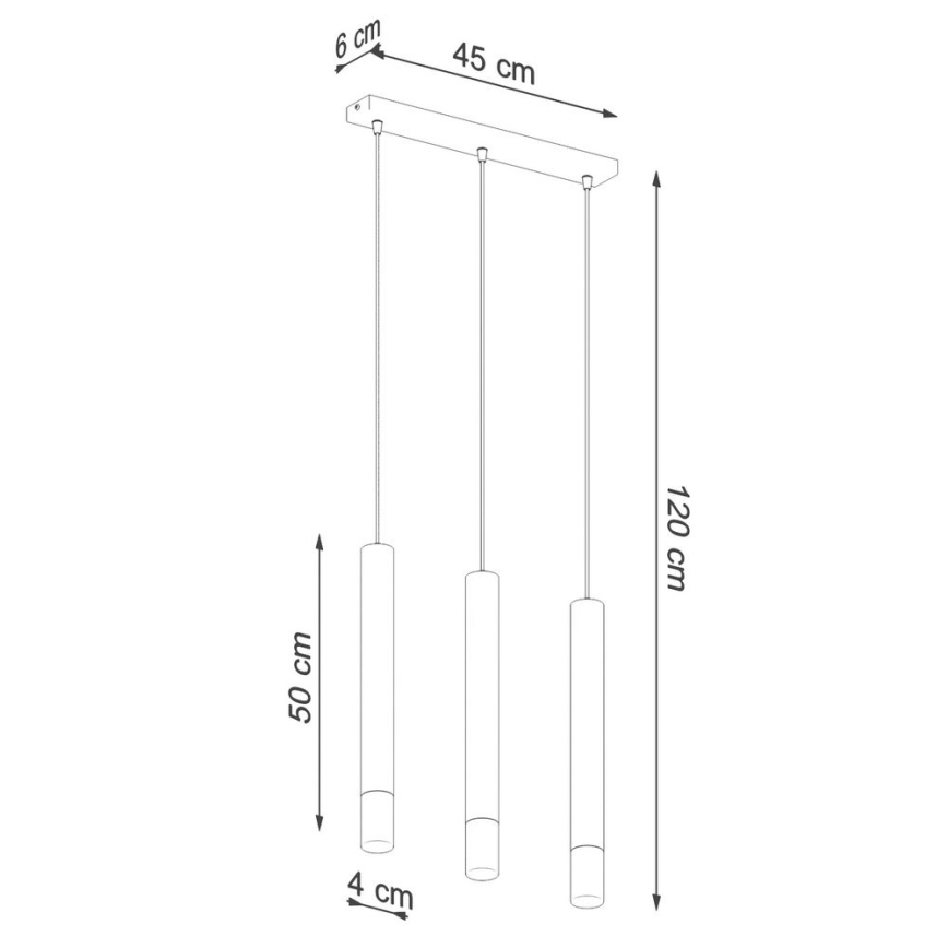 Candelabro suspenso VIZIER 3xG9/40W/230V branco