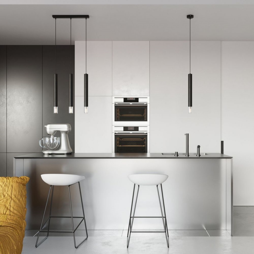 Candelabro suspenso VIZIER 1xG9/40W/230V preto