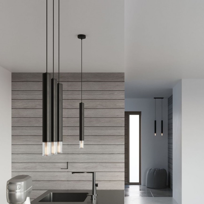 Candelabro suspenso VIZIER 1xG9/40W/230V preto
