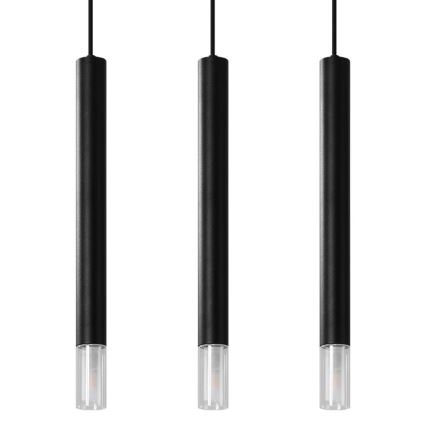 Candelabro suspenso VIZIER 3xG9/12W/230V preto