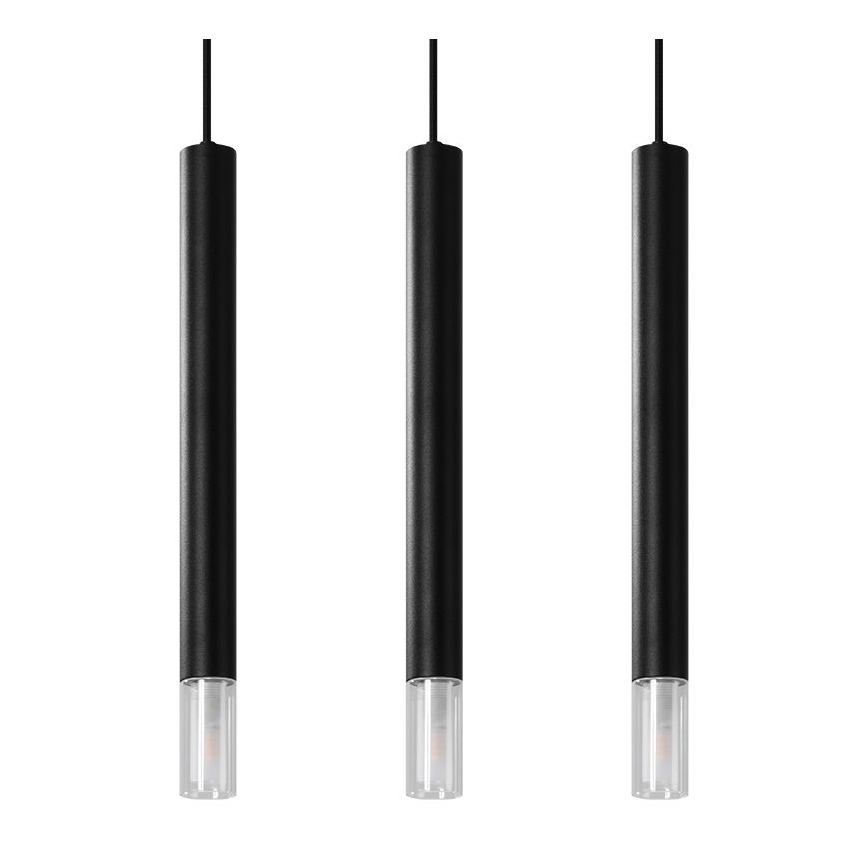 Candelabro suspenso VIZIER 3xG9/12W/230V preto