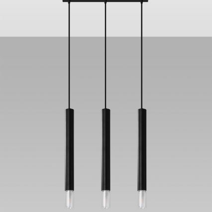 Candelabro suspenso VIZIER 3xG9/12W/230V preto