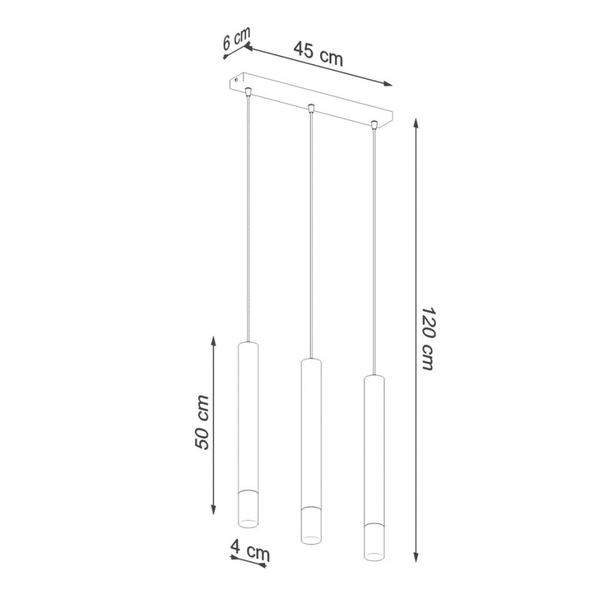 Candelabro suspenso VIZIER 3xG9/12W/230V preto