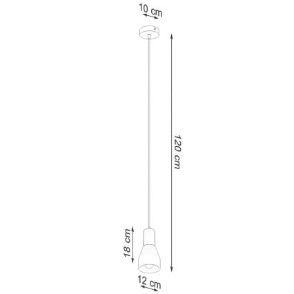 Candelabro suspenso QUBIC 1xE27/60W/230V betão/Bétula/faia