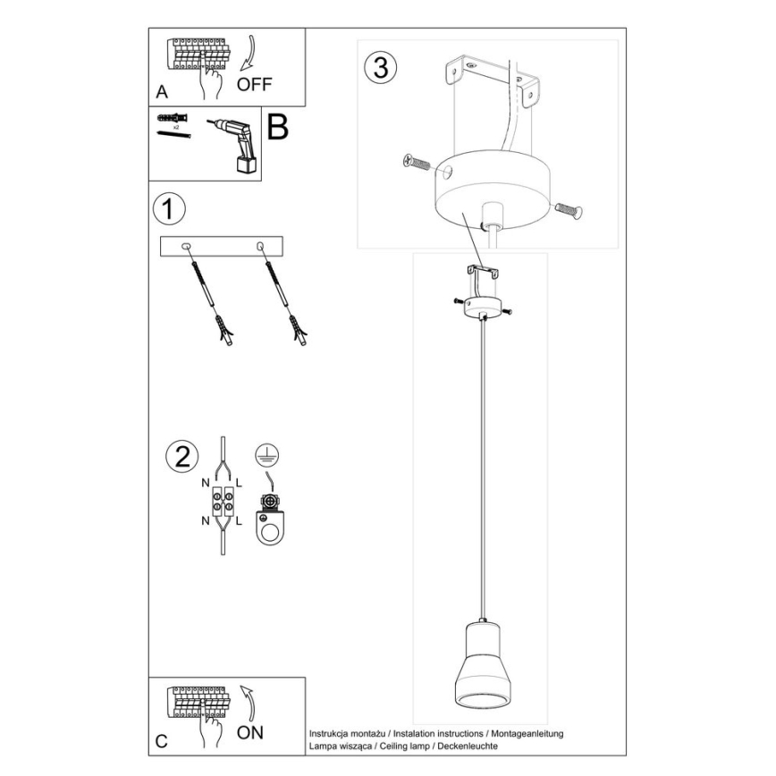 Candelabro suspenso QUBIC 1xE27/60W/230V betão/Bétula/faia