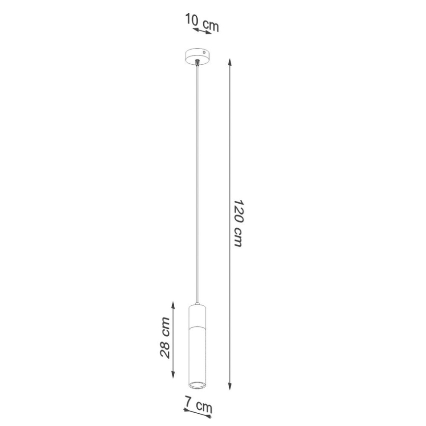 Candelabro suspenso ZANE 1xGU10/40W/230V betão/Bétula/faia
