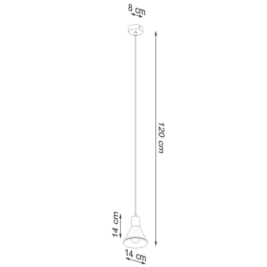 Candelabro suspenso TALEJA 1xE27/60W/230V branco