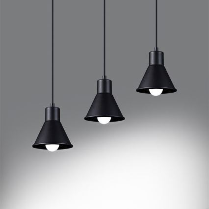 Candelabro suspenso TALEJA 3xE27/60W/230V preto
