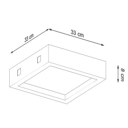 Iluminação de teto LED RIZA LED/18W/230V betão
