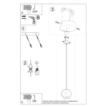 Candelabro suspenso WOODY 1xGU10/40W/230V carvalho