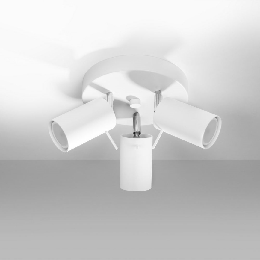 Foco RING 3xGU10/10W/230V branco