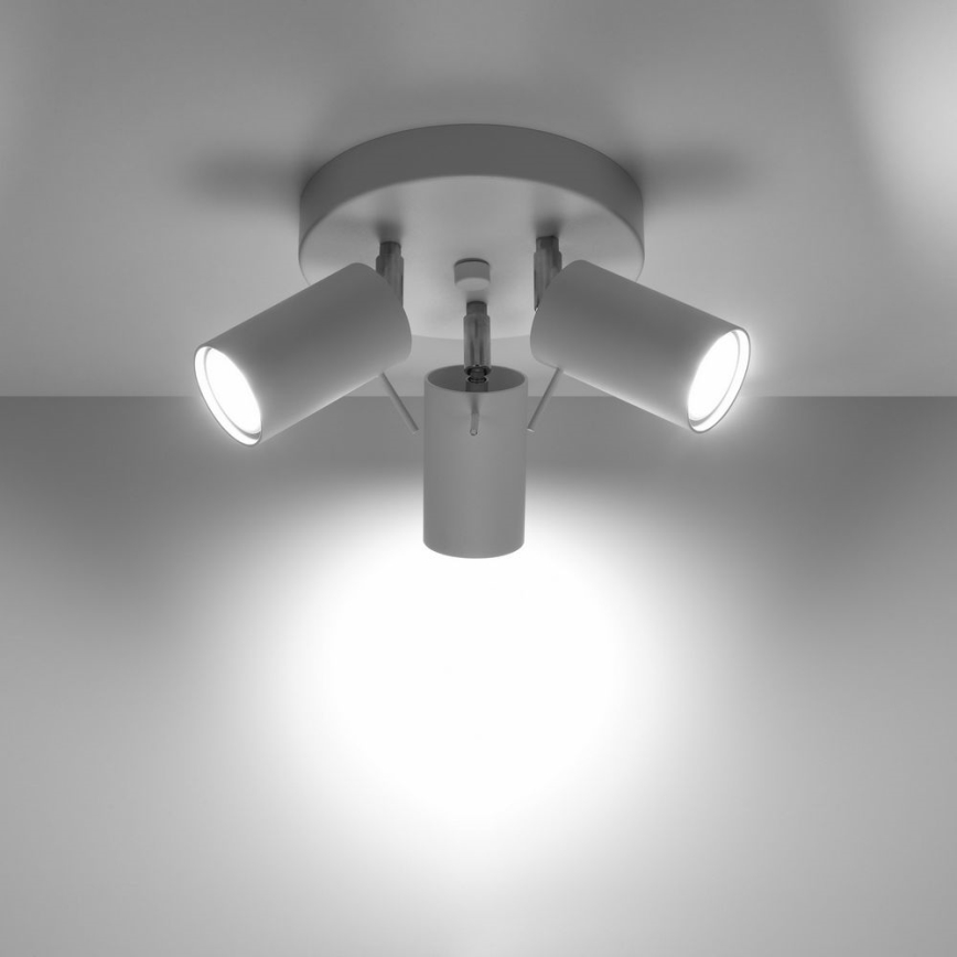 Foco RING 3xGU10/10W/230V branco