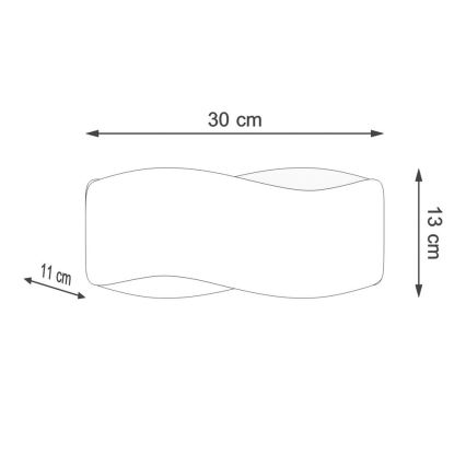 Iluminação de teto TILA 1xG9/40W/230V 30 cm branca
