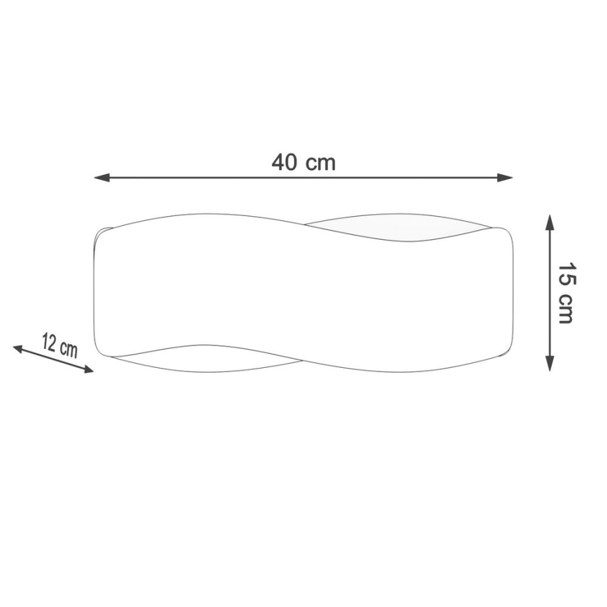 Iluminação de parede TILA 2xG9/40W/230V 40 cm preta
