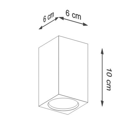 Foco KEKE 1xGU10/40W/230V 10 cm carvalho