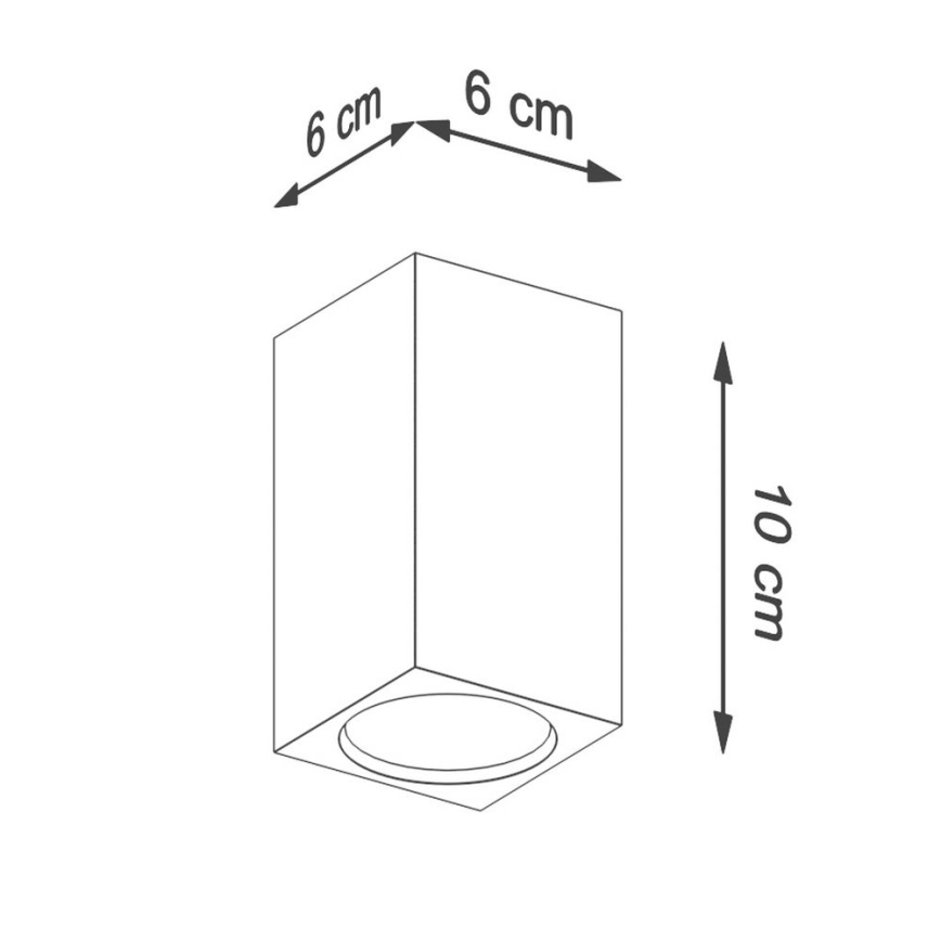 Foco KEKE 1xGU10/40W/230V 10 cm carvalho