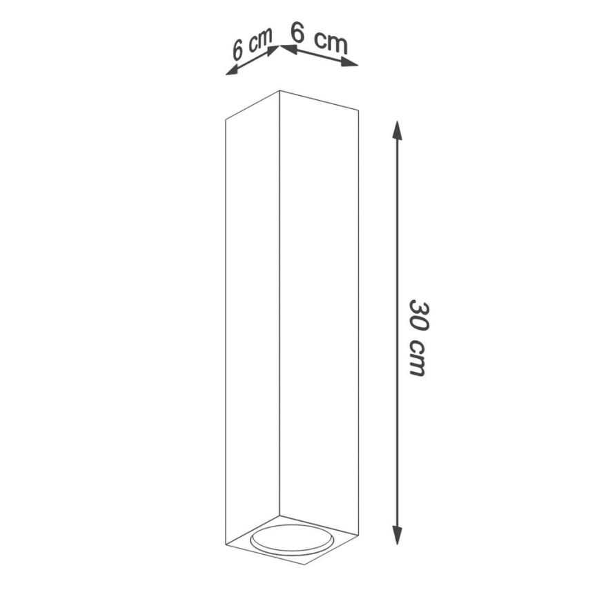 Foco KEKE 1xGU10/40W/230V 30 cm carvalho
