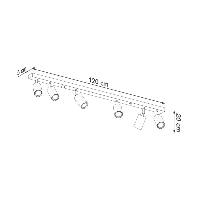 Foco BERG 6xGU10/40W/230V faia