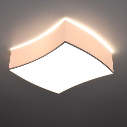 Iluminação de teto SQUARE 2xE27/60W/230V branca