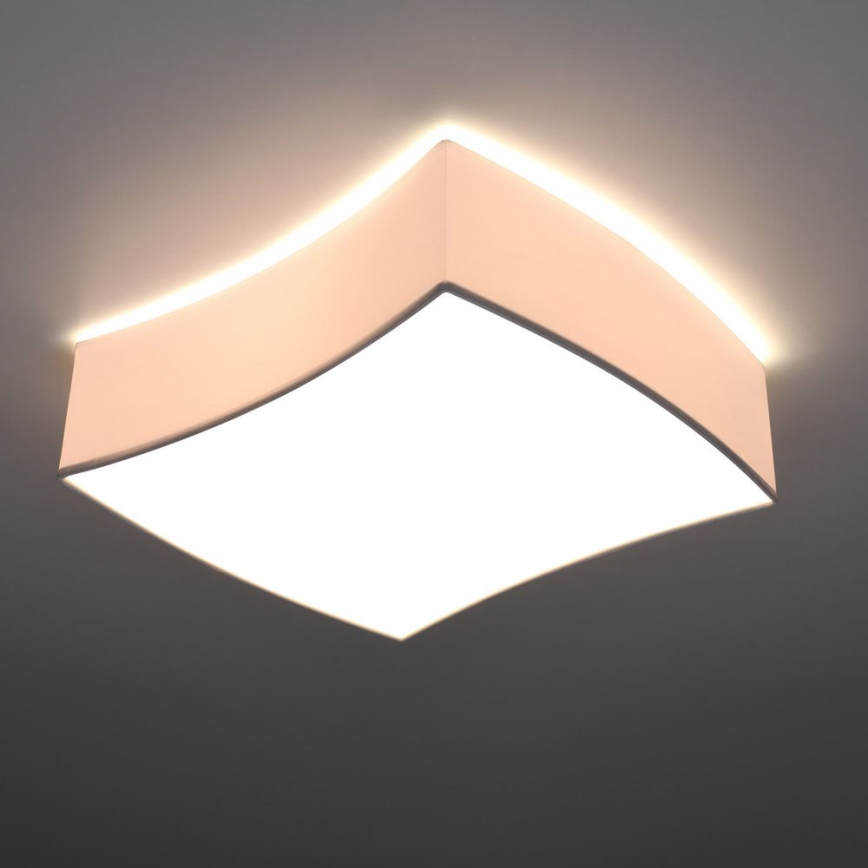 Iluminação de teto SQUARE 2xE27/60W/230V branca