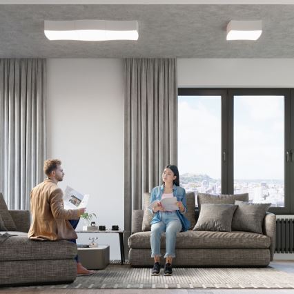 Iluminação de teto SQUARE 6xE27/60W/230V branca