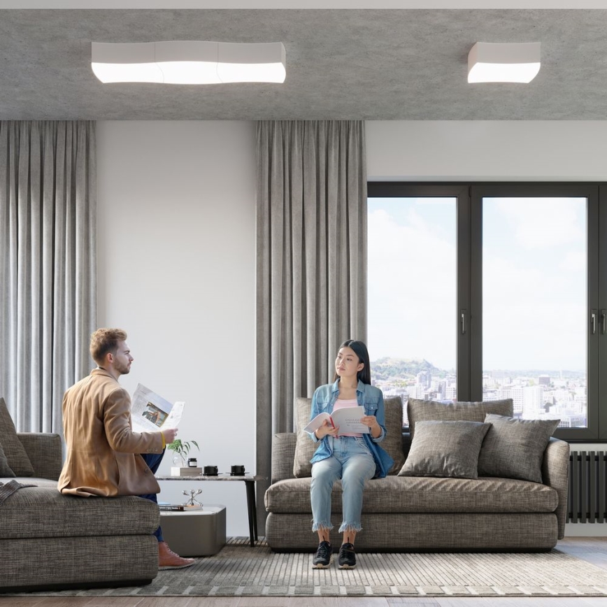 Iluminação de teto SQUARE 6xE27/60W/230V branca