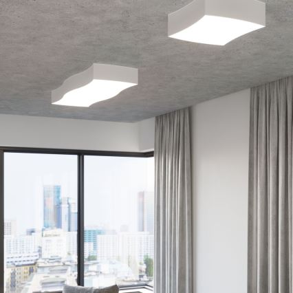 Iluminação de teto SQUARE 6xE27/60W/230V branca