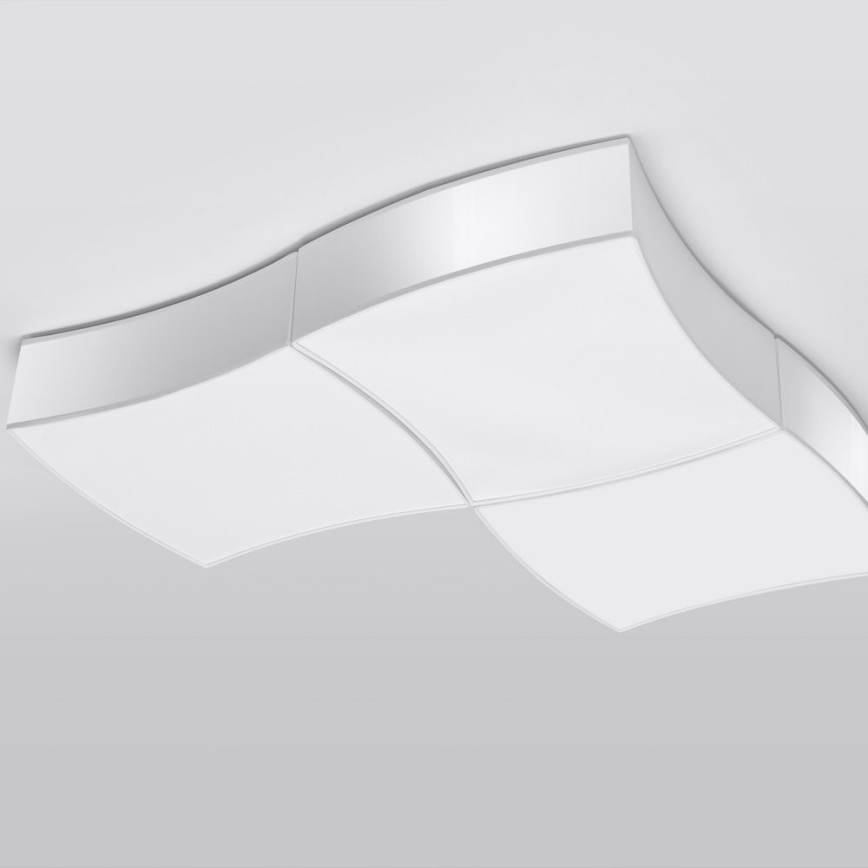 Iluminação de teto SQUARE 6xE27/60W/230V branca