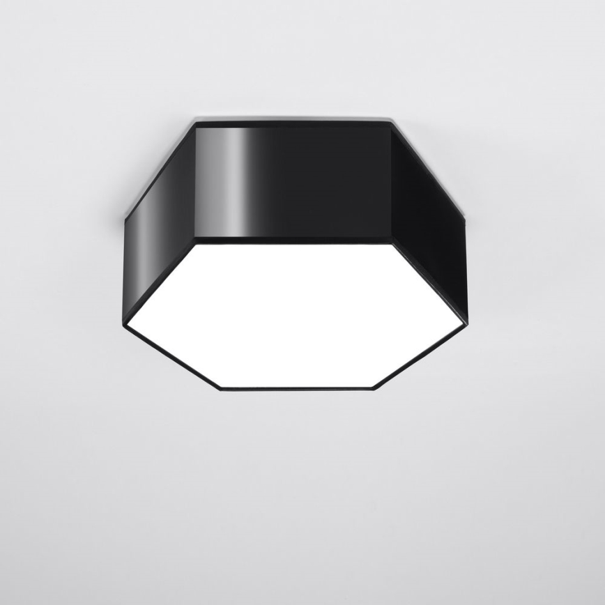 Iluminação de teto SUNDE 2xE27/60W/230V 11,5 cm preta