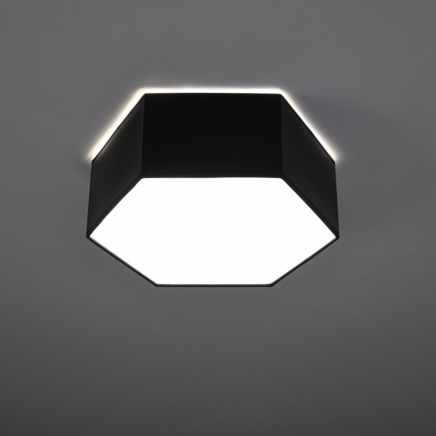 Iluminação de teto SUNDE 2xE27/60W/230V 11,5 cm preta