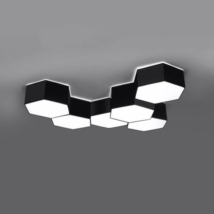 Iluminação de teto SUNDE 2xE27/60W/230V 11,5 cm preta