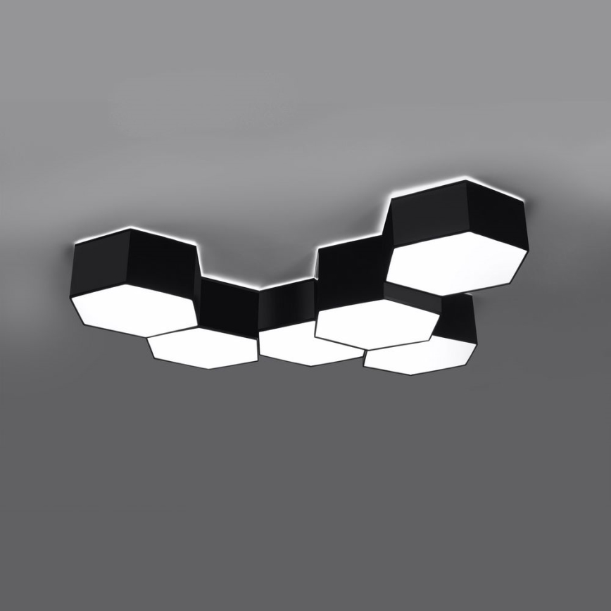Iluminação de teto SUNDE 2xE27/60W/230V 11,5 cm preta