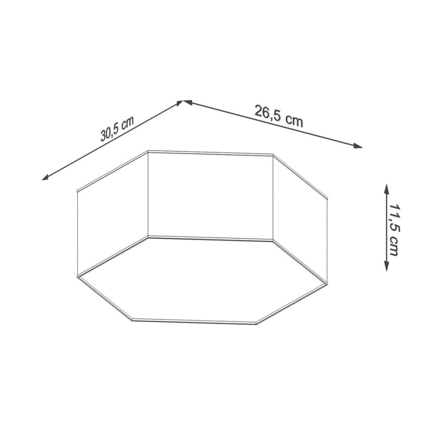 Iluminação de teto SUNDE 2xE27/60W/230V 11,5 cm preta