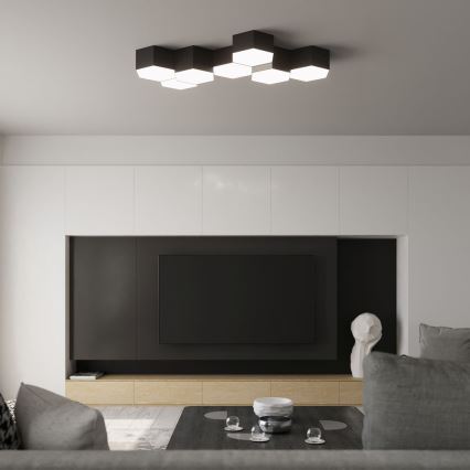 Iluminação de teto SUNDE 2xE27/60W/230V 15,5 cm preta