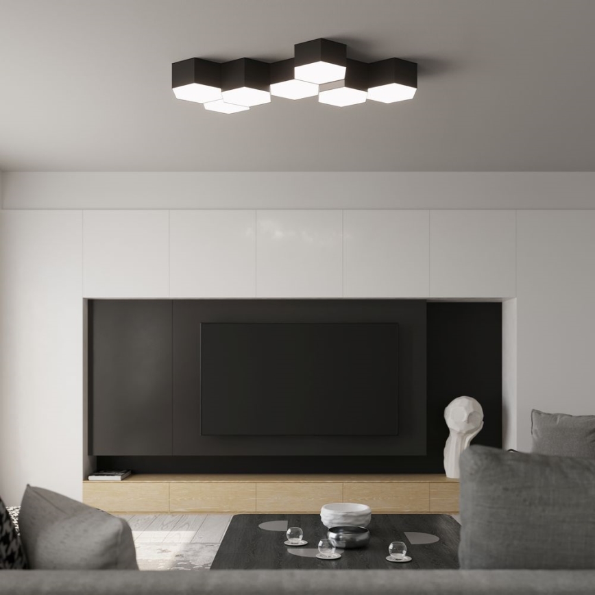 Iluminação de teto SUNDE 2xE27/60W/230V 15,5 cm preta