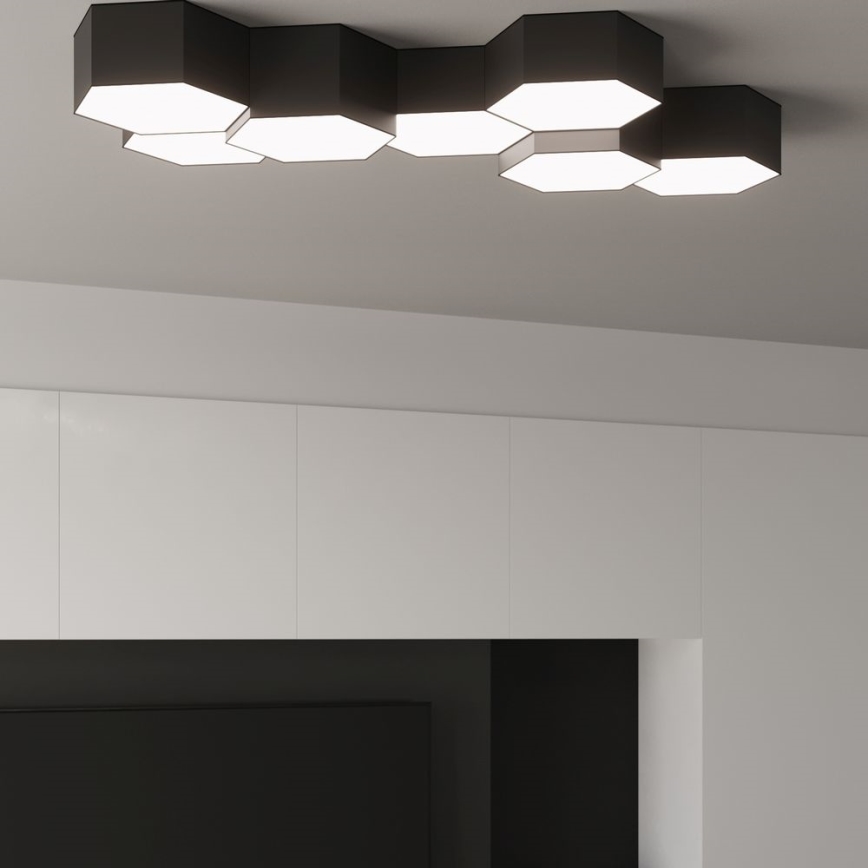Iluminação de teto SUNDE 2xE27/60W/230V 15,5 cm preta
