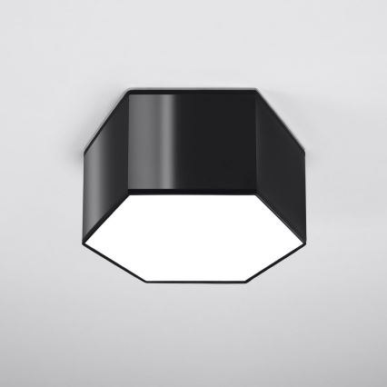 Iluminação de teto SUNDE 2xE27/60W/230V 15,5 cm preta
