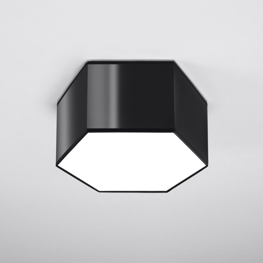 Iluminação de teto SUNDE 2xE27/60W/230V 15,5 cm preta