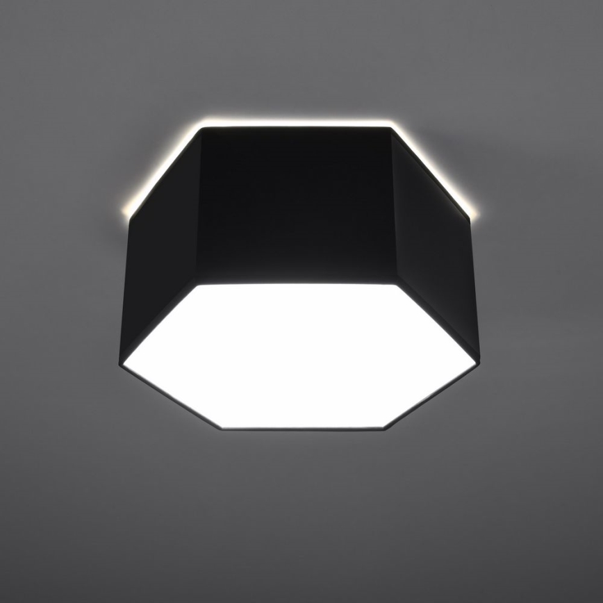 Iluminação de teto SUNDE 2xE27/60W/230V 15,5 cm preta