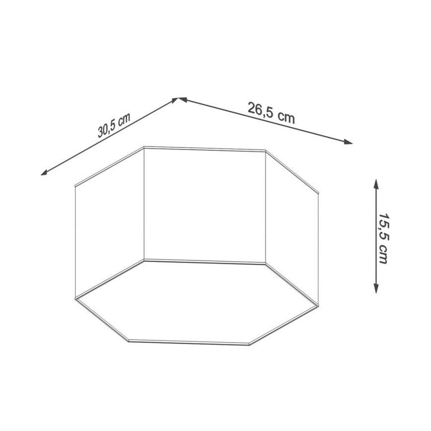 Iluminação de teto SUNDE 2xE27/60W/230V 15,5 cm preta