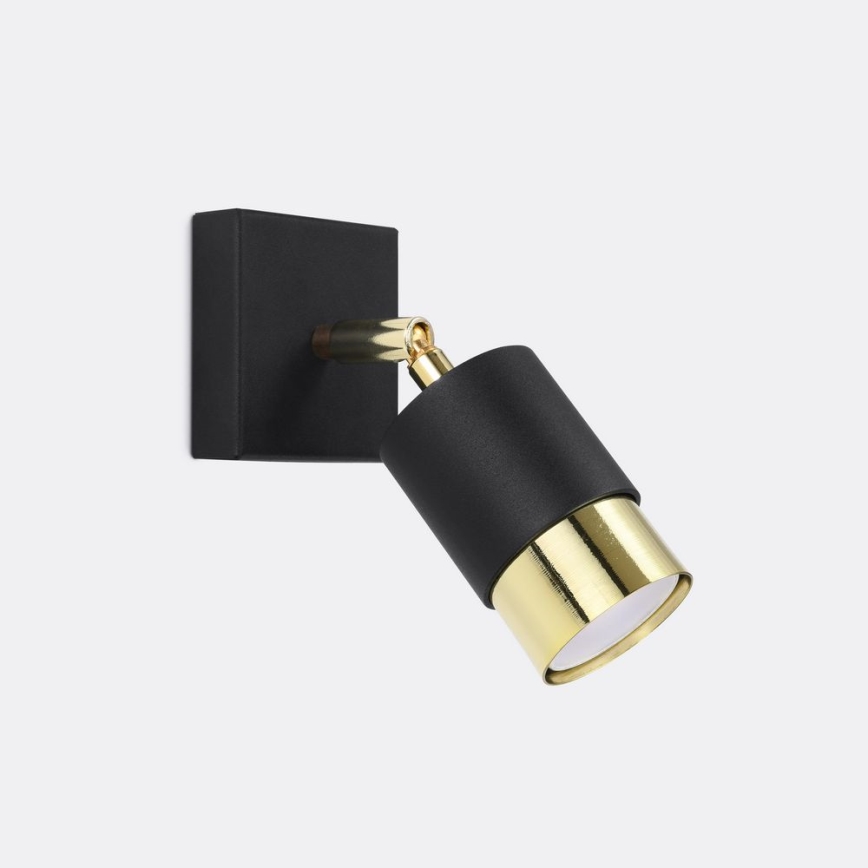 Foco de parede NERO 1xGU10/40W/230V preto/dourado
